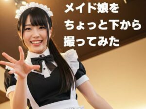 メイド娘をちょっと下から撮ってみた(もう限界) [d_510043]