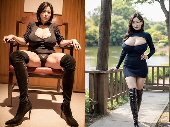 巨乳熟女とブーツ(amateur I) [d_510870]