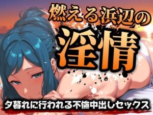 燃える浜辺の淫情 〜夕暮れに行われる不倫中出しセックス〜(スケクラ) [d_511245]