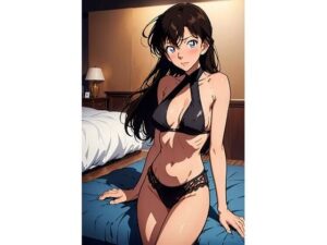 毛〇蘭  セクシー黒下着（79枚）(きたあかりアート) [d_513257]
