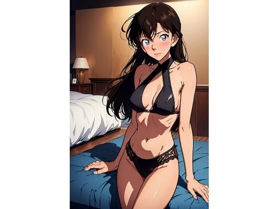 毛〇蘭  セクシー黒下着（79枚）(きたあかりアート) [d_513257]