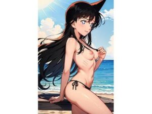 毛〇蘭 白ビキニとおっぱい（58枚）(きたあかりアート) [d_513268]