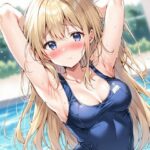 コバルトブルーのサングラスをかけたプール監視員はギャルの腋の監視がお好き(カオスクッキング倶楽部) [d_513837]