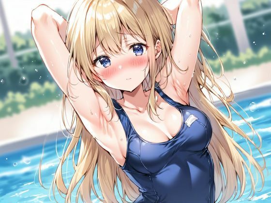 コバルトブルーのサングラスをかけたプール監視員はギャルの腋の監視がお好き(カオスクッキング倶楽部) [d_513837]