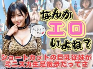 なんかエロいよね？ショートカットの巨乳従妹がミニスカ生脚散歩だってさ(空想AI美女本舗) [d_519601]