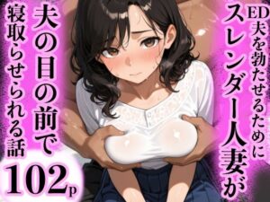 ED夫を勃たせるためにスレンダー人妻が夫の目の前で抱かれる話(もみじもみもみ工房) [d_527172]