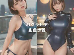 AIグラビア  紺色水着(牛さんブックマーク) [d_525500]