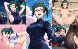 呪術○戦イラストエロ画像_呪術○戦に登場するポニーテールと眼鏡が特徴な真希ちゃんのエッチな画像集(エロココ！) [d_525847]