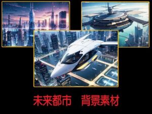 未来都市  背景素材(豊川内角) [d_528627]