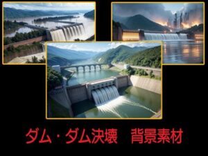 ダム・ダム決壊  背景素材(豊川内角) [d_532477]