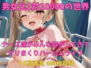 男女比1対10000の世界 ナース達とセックスし放題でちんぽが乾く暇もないヤリ放題ハーレムライフ！！(TailorFetiAI-Pix) [d_533355]