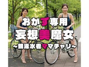 【おかず専用】妄想美魔女〜競泳水着ママチャリ1〜(AI美魔女) [d_534890]