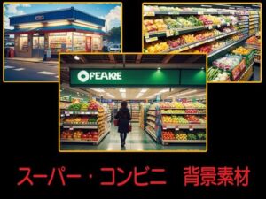 スーパー・コンビニ  背景素材(豊川内角) [d_534929]