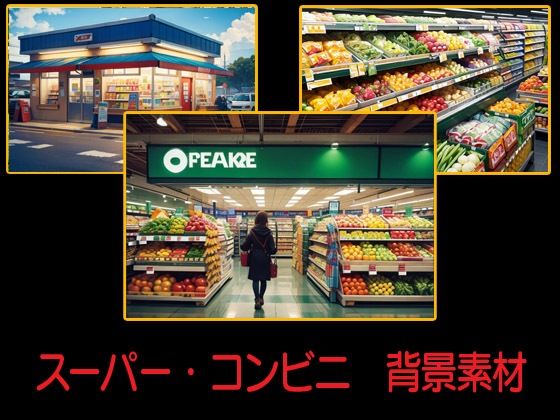 スーパー・コンビニ  背景素材(豊川内角) [d_534929]