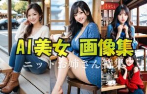 【AI美女画像集】カフェにいる綺麗なニットお姉さん編 たっぷり153ページ！(AI美女制作工房) [d_536477]