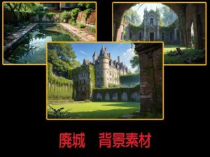 廃城  背景素材(豊川内角) [d_536904]