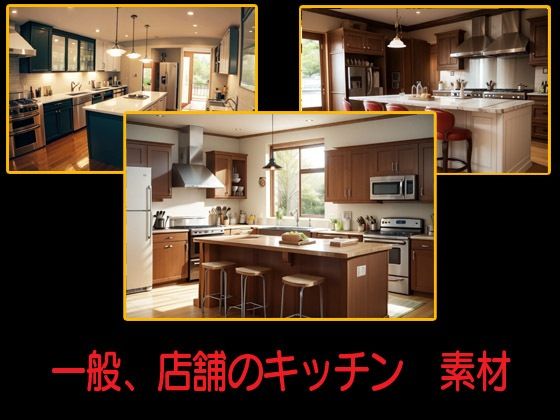 一般、店舗のキッチン  素材(豊川内角) [d_536921]