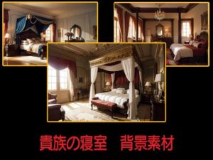 貴族の寝室  背景素材(豊川内角) [d_536923]