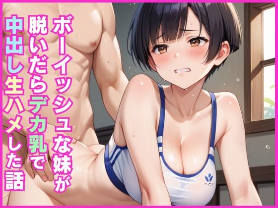 ボーイッシュな妹が脱いだらデカ乳で生ハメ中出しした話(ちょこもち) [d_539955]