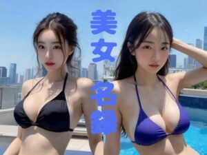 【美女名録】vol1.13  天空の楽園──最上階プールに佇む、ツンデレ美女  206枚【AIグラビア写真集】(AI美女制作参謀本部1課) [d_540061]