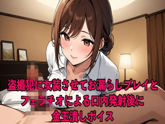 【去勢プログラム】盗撮犯に女装させてお漏らしプレイとフェラチオによる口内発射後に金玉潰しボイス【お姉さん/SM】(エロカフェ) [d_542242]