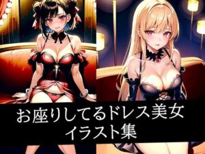お座りしてるドレス美女イラスト集(AIラボラボ) [d_508341]