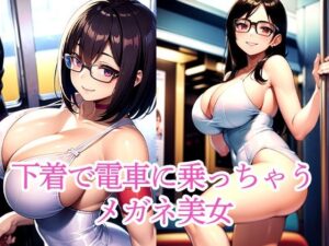 下着で電車に乗っちゃうメガネ美女(AIラボラボ) [d_508401]