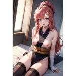 ラ〇ス・クライン  着物とロングポニテ（68枚）(メークインアート) [d_528343]