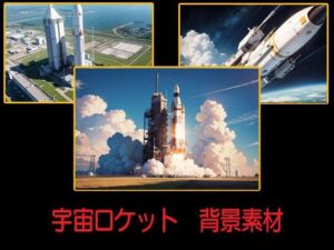 宇宙ロケット  背景素材(豊川内角) [d_542155]