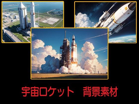 宇宙ロケット  背景素材(豊川内角) [d_542155]