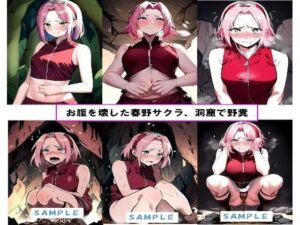 お腹を壊したサ●ラ、洞窟で野糞(わたあめ) [d_543270]