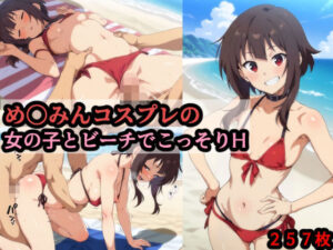 め〇みんコスプレの女の子とビーチでこっそりH(赤理アカ) [d_543499]