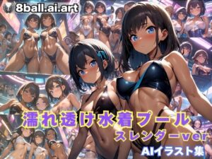 濡れ透け水着プール スレンダーver(8ball-ai-art) [d_543850]