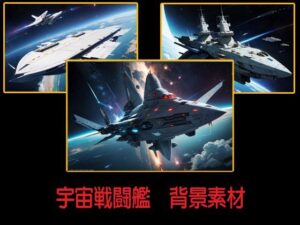 宇宙戦闘艦  背景素材(豊川内角) [d_545788]