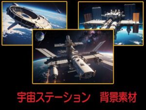 宇宙ステーション  背景素材(豊川内角) [d_547713]