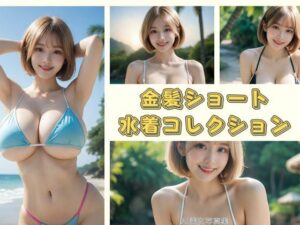 金髪ショート水着コレクション(わにさんわにわに) [d_550127]