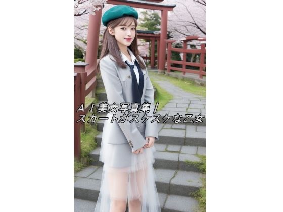 AI美女写真集┃スカートがスケスケな乙女(AI美女写真集┃清楚な大人) [d_552147]