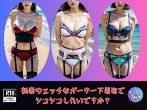 【新妻ガーターベルト】エッチな下着姿でシコシコしませんか？349人妻(美女すけべ図鑑) [d_552609]