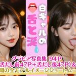 白ギャルの舌と涎（グラビア写真＆ムービー）(AI美女KANA) [d_552691]