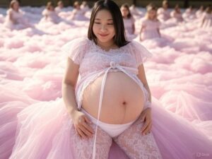 ベビードールの臨月妊婦が見渡す限り数千人で紙おむつ付けてうっとりしてる(ハルナ) [d_553339]