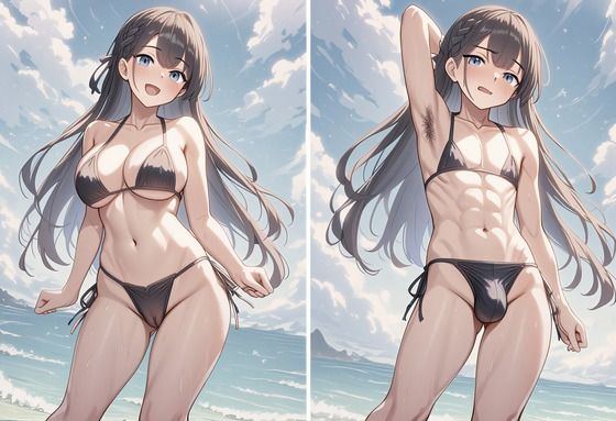 【150枚】女の子が男の娘になっちゃう画像集(けだまのシノギ) [d_556544]