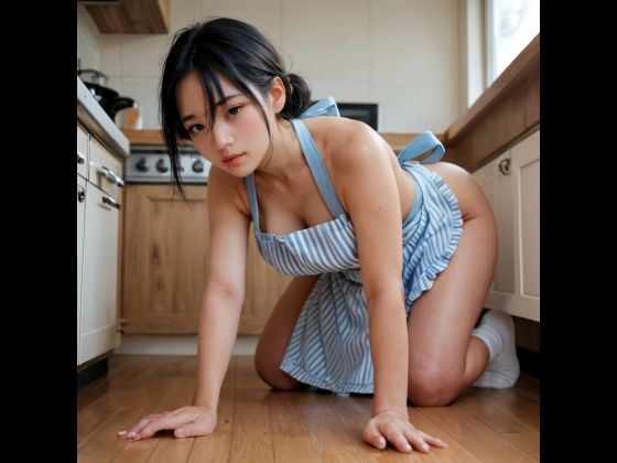 裸にエプロンや洋服にエプロンのお姉さん（セリフなし  AI画像集）(アフェアーアモーレ) [d_563209]