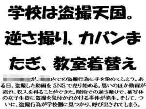 学校は盗撮天国。逆さ撮り、カバンまたぎ、教室着替え(CMNFリアリズム) [d_564849]