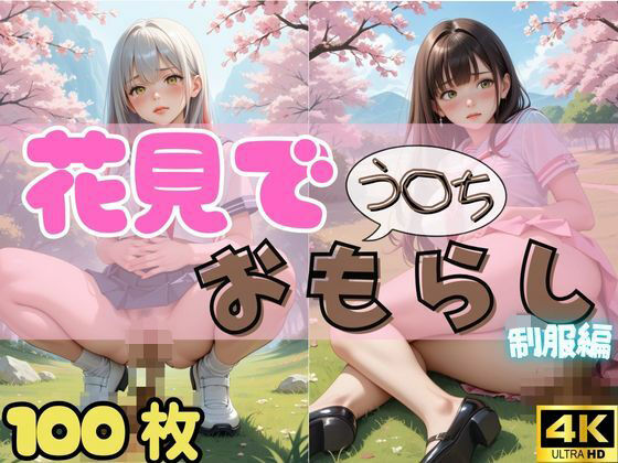 【100枚・4K】花見デートで我慢できずうんちおもらし （制服ver.）(スカトロ製作所) [d_561985]