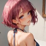ホルターネックドレスの赤髪少女(fetish-art) [d_565076]