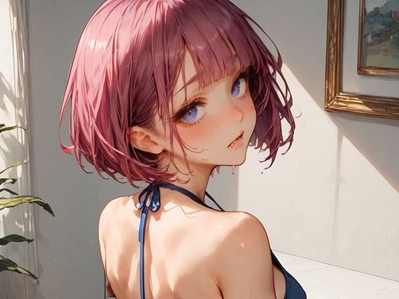 ホルターネックドレスの赤髪少女(fetish-art) [d_565076]