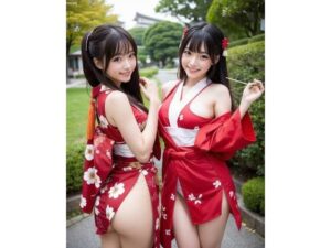 プレミアム美少女 2人組  着物コスプレ  モザイク無し(プレミアムとうもころし) [d_565695]