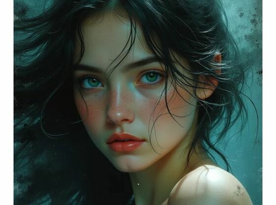 癒し系美女のイラスト(Nekronaut) [d_567971]