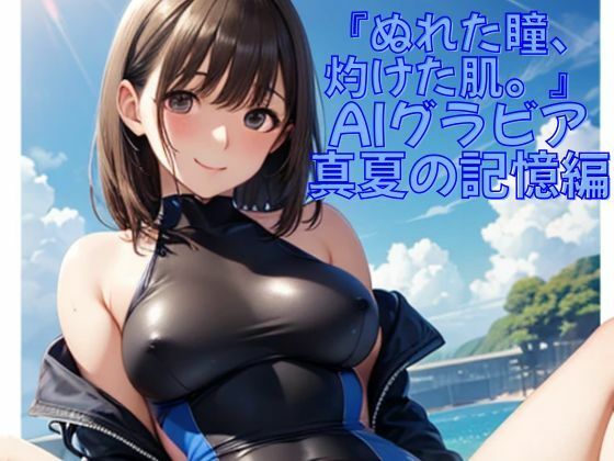 『ぬれた瞳、灼けた肌。』AIグラビア・真夏の記憶編(牛さんブックマーク) [d_570091]