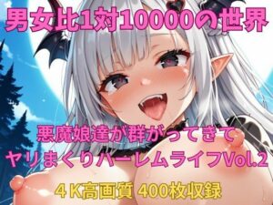 男女比1対10000の世界 悪魔娘達とセックスし放題でちんぽが乾く暇もないヤリ放題ハーレムライフ！！Vol.2(TailorFetiAI-Pix) [d_570110]
